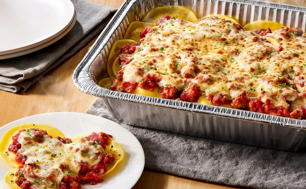 Cheese Ravioli with Marinara or Meat Sauce